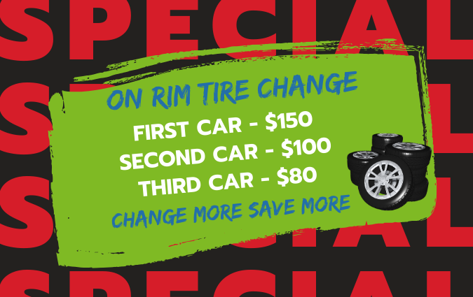 Tire change promotion on rims