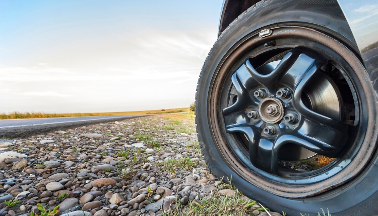 tires on a rough road
