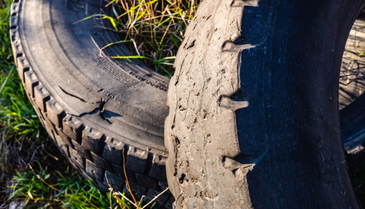 damaged tires